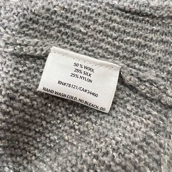 Eileen Fisher Womens Gray Knit Short Sleeve Silk Wool Blend Tunic Sweater Medium - Picture 12 of 12